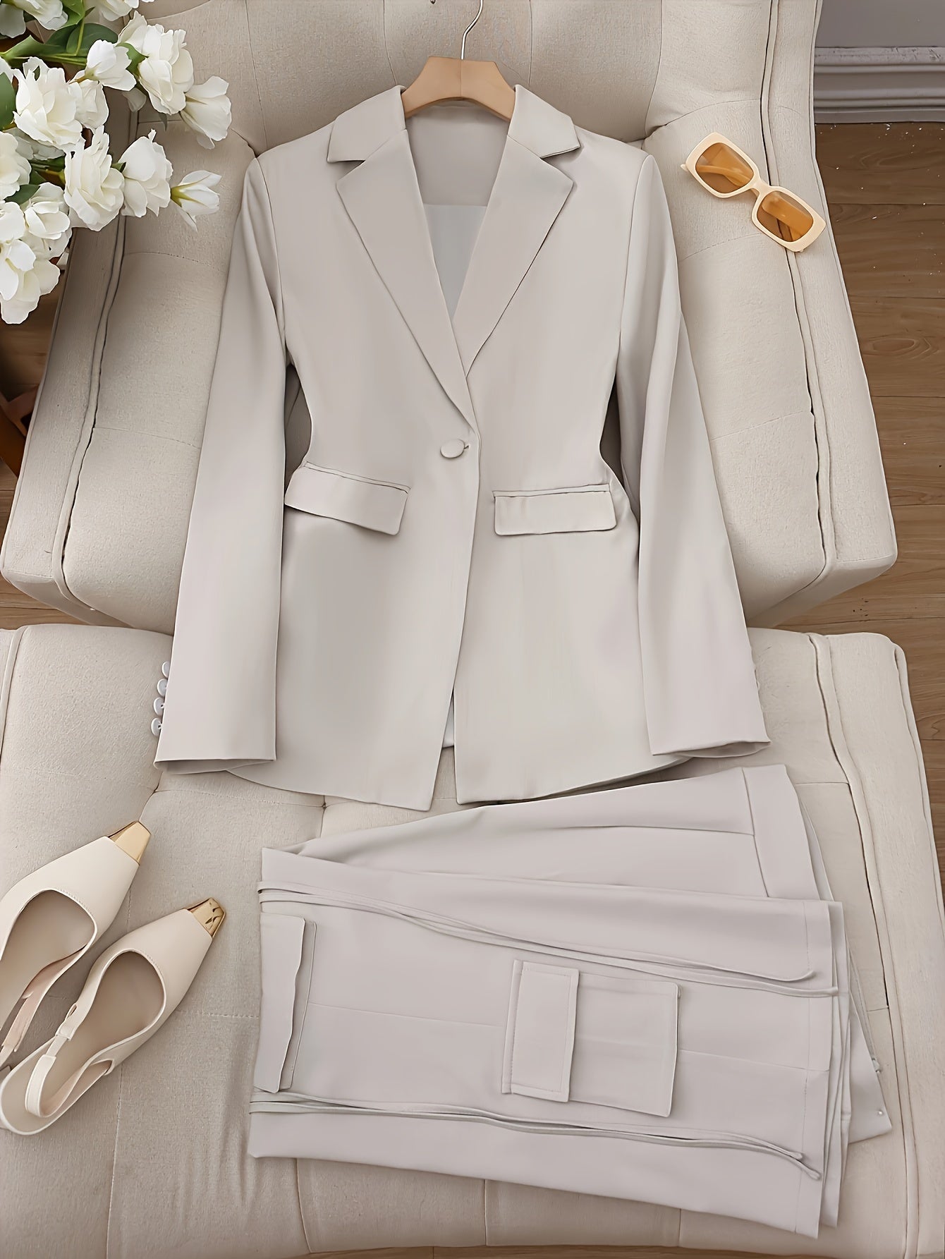 Classic Blazer & Pants Outfit,