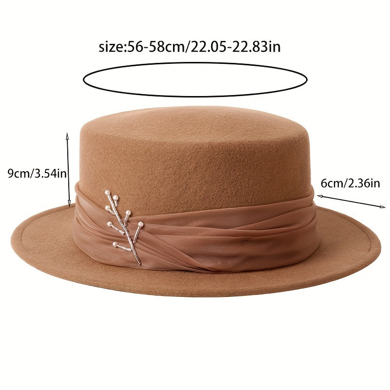 Elegant Wool Felt Hat for Women,