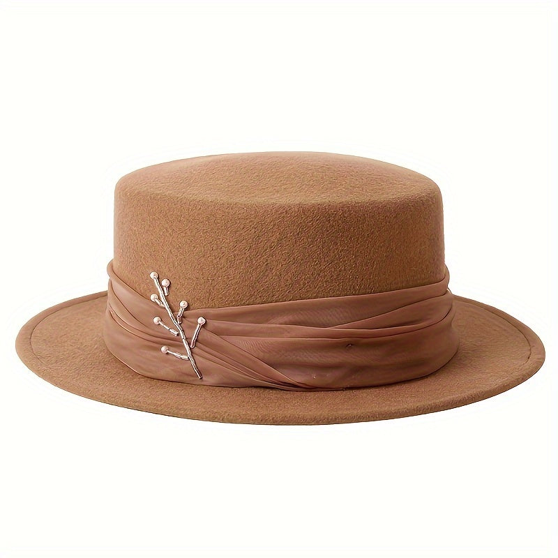 Elegant Wool Felt Hat for Women,