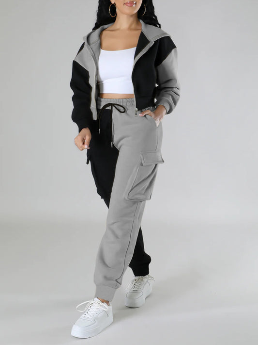 Women's Hooded Jacket Pants  Set