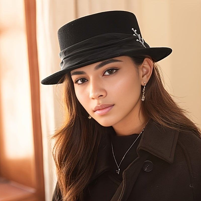 Elegant Wool Felt Hat for Women,