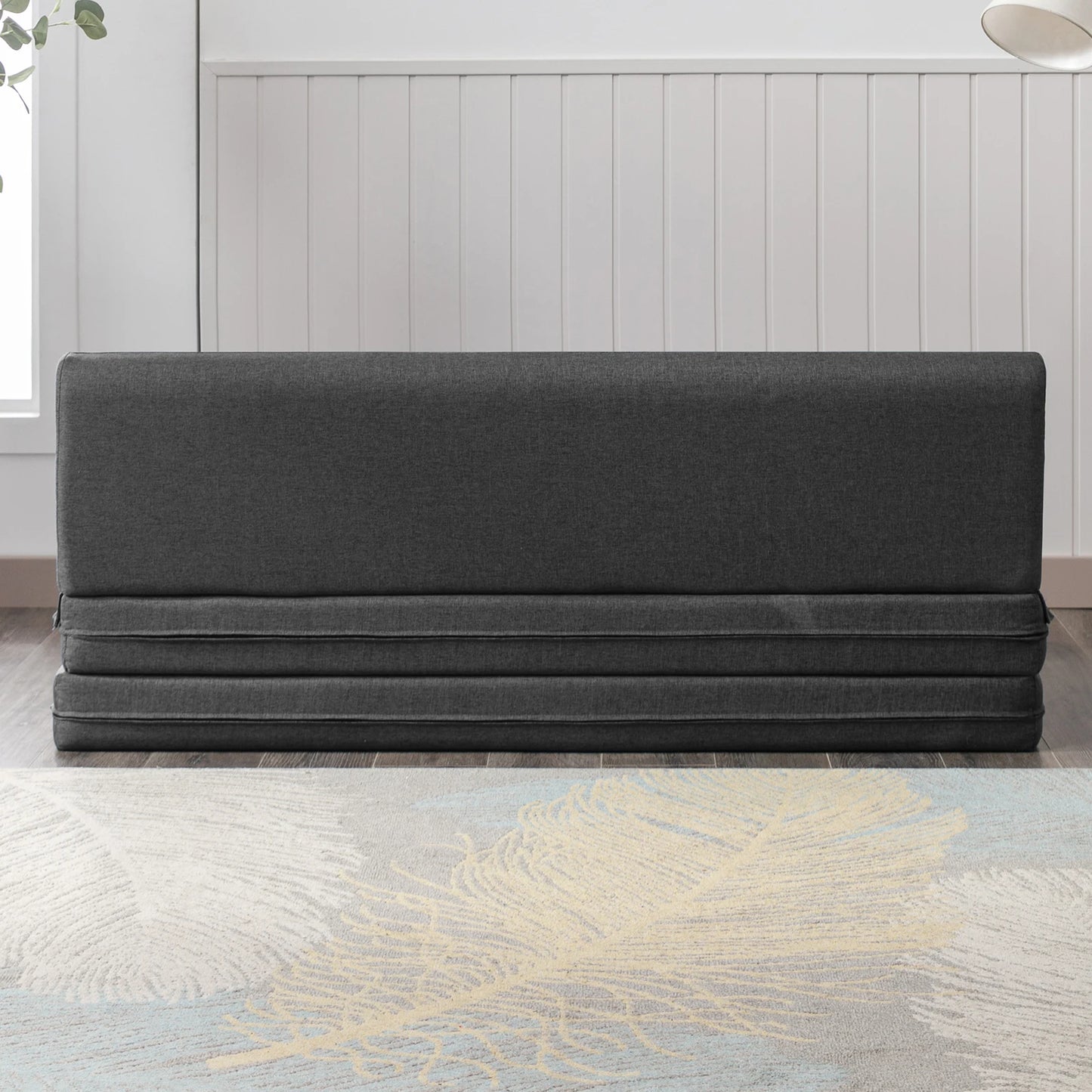 Convertible Sofa Bed, Modern Floor Mattress with Linen,