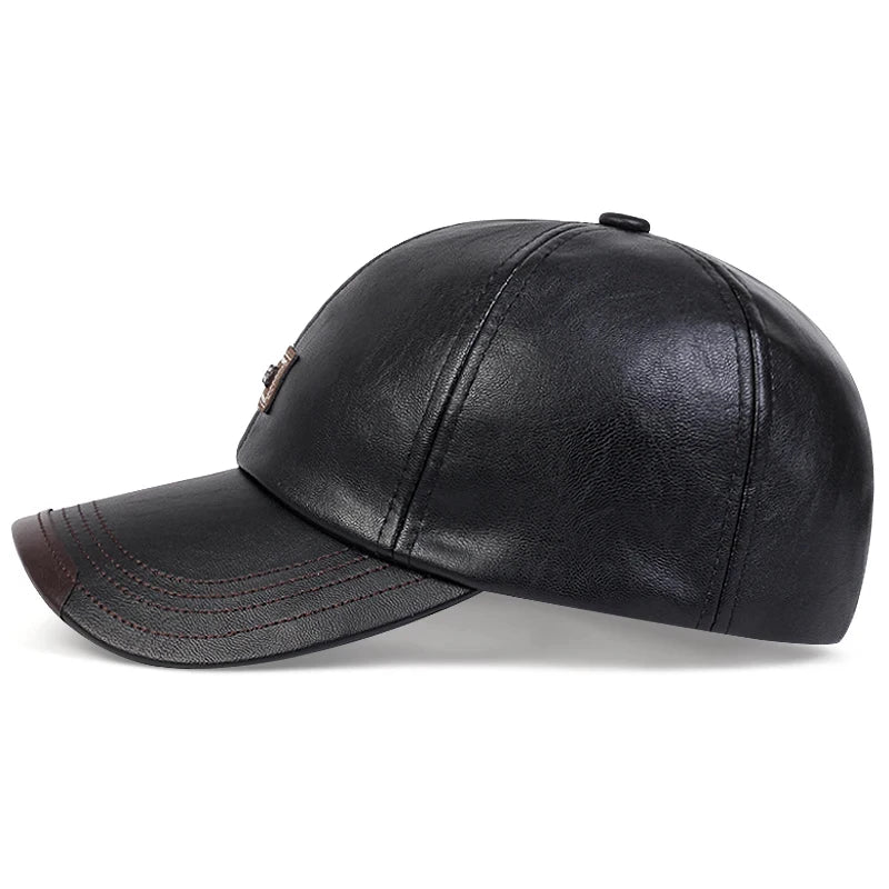 Unisex leather Cap