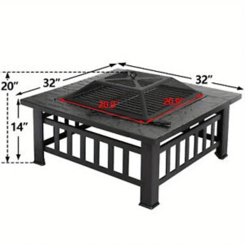 32" Metal   Fire Pit  HEATING Brazier