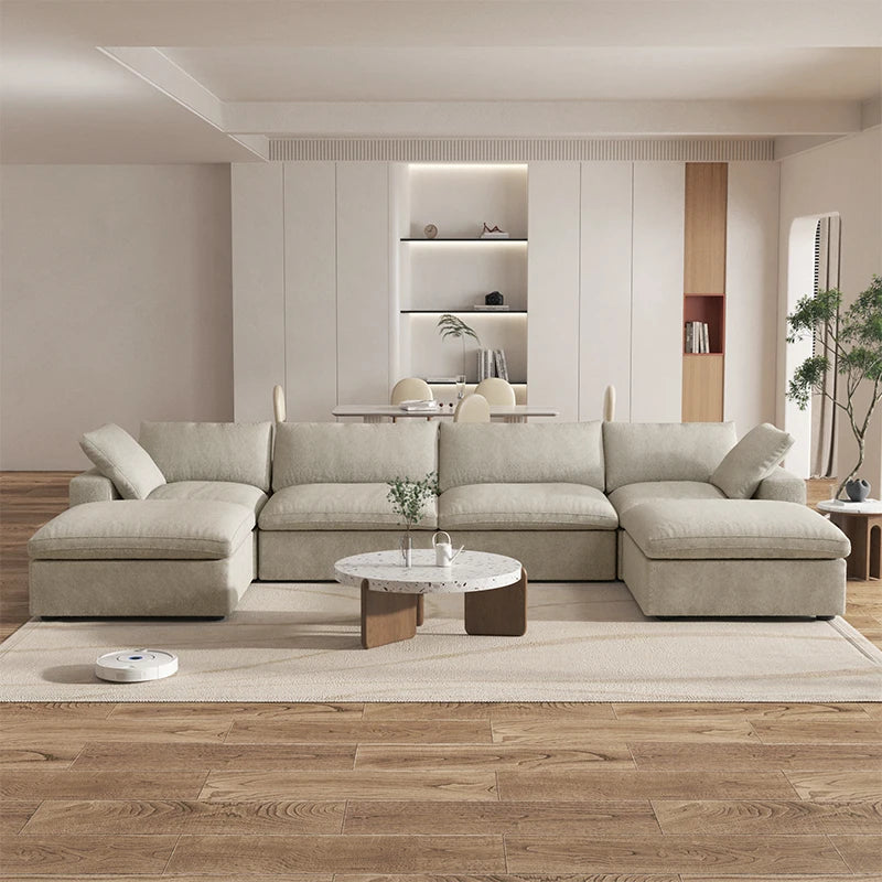 Cloud Modular Sectional Sofa with 2 Storage Ottomans