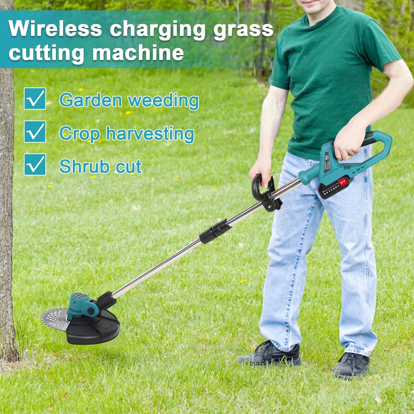 9 Inch Cordless Electric Lawn Mower