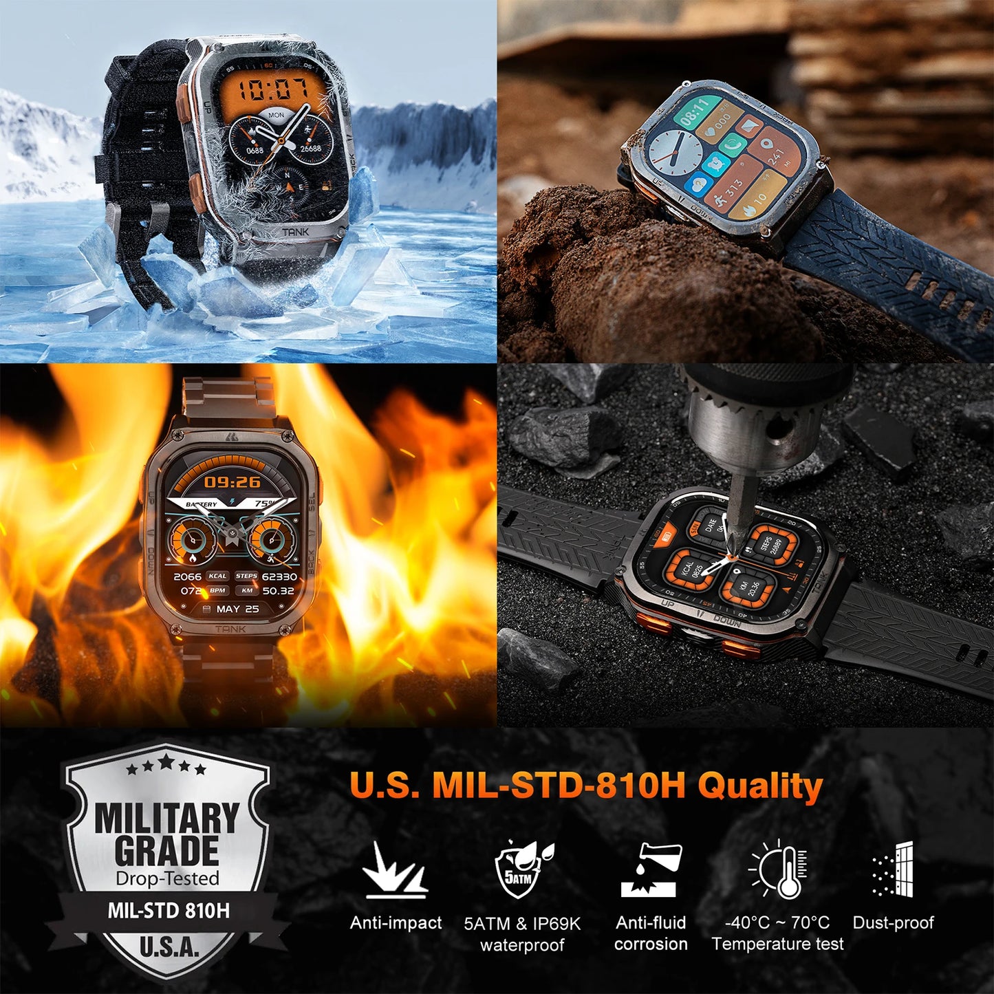 M3 Ultra GPS Smartwatches Men Women