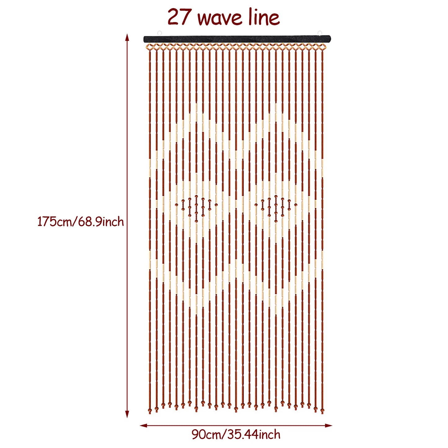 Wood Beaded Door Curtain