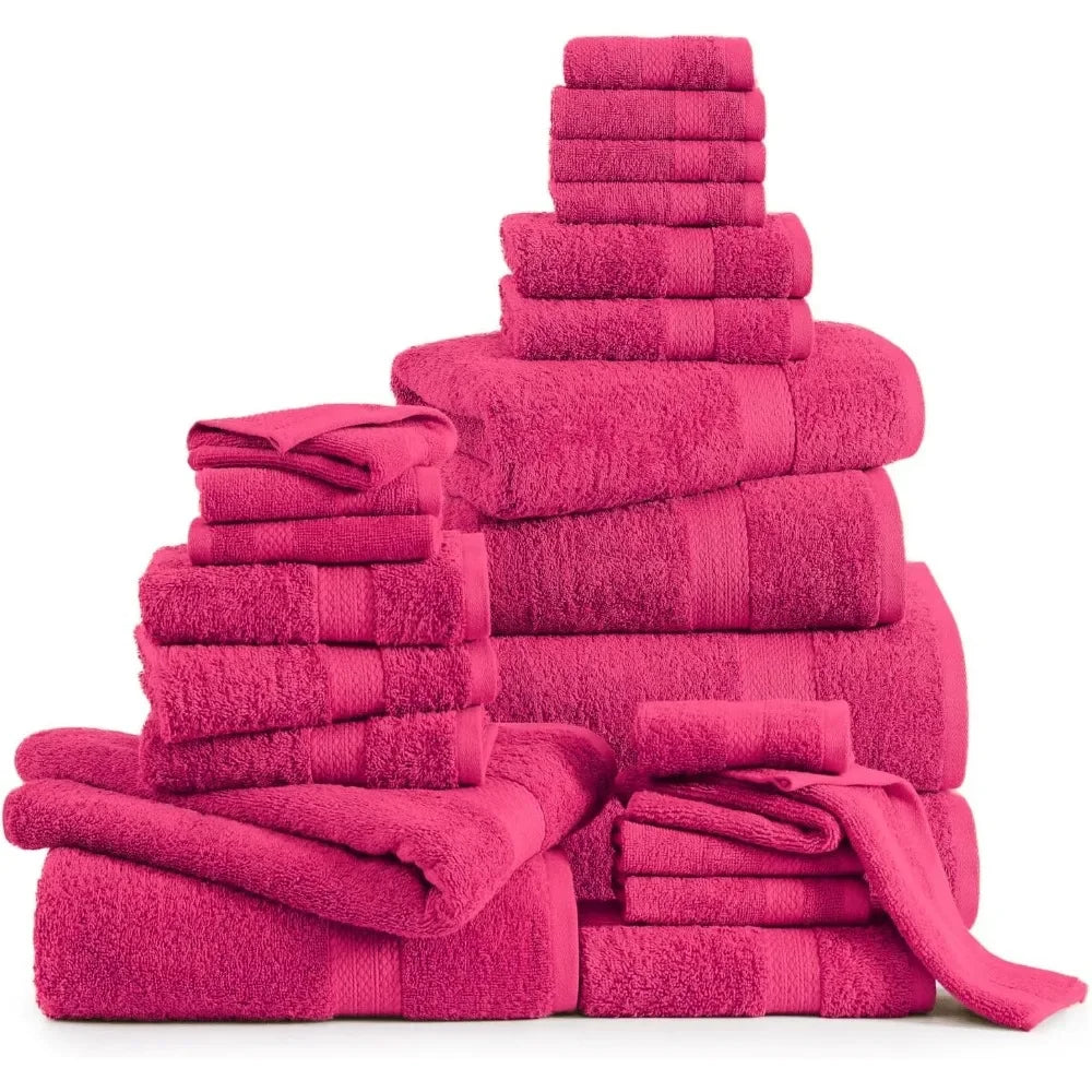 100%Cotton Bath Towel Sets 24 piece