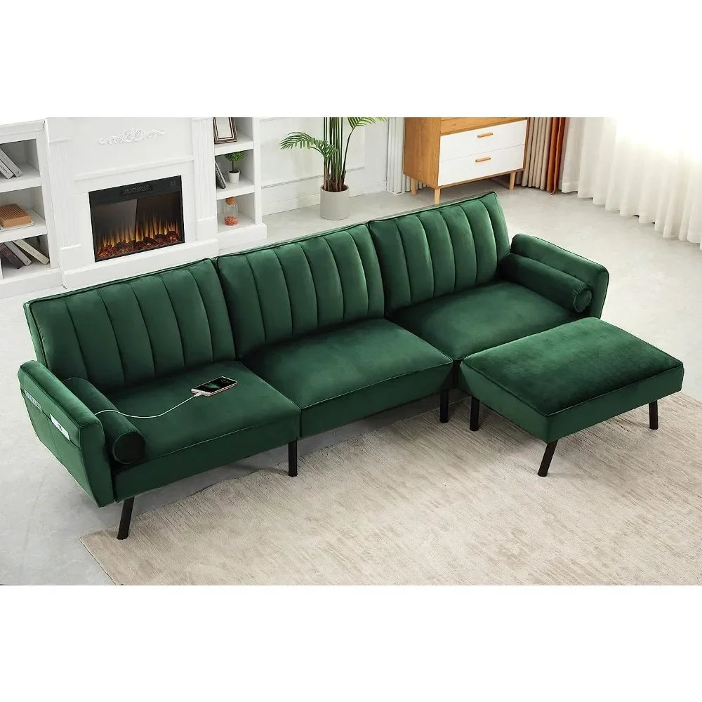 Sectional Convertible Sofa with Chaise,