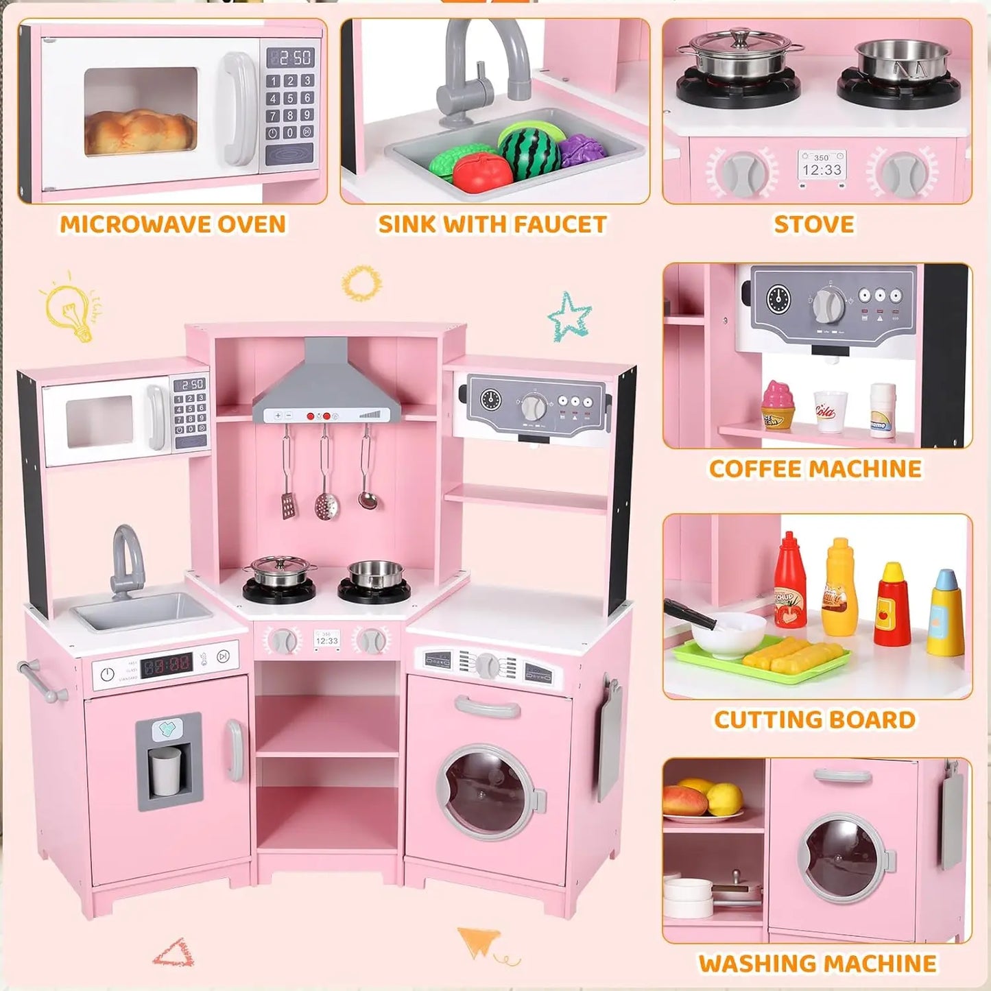 Large Play Kitchen For Girl