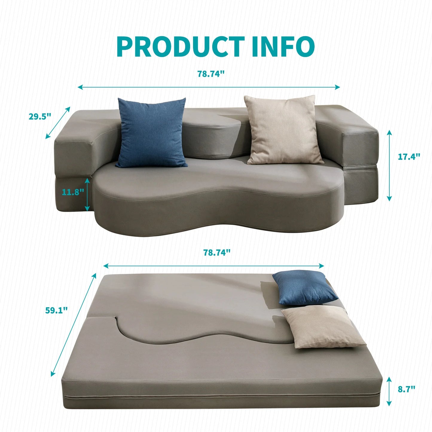 Queen Size Folding Sofa Bed,