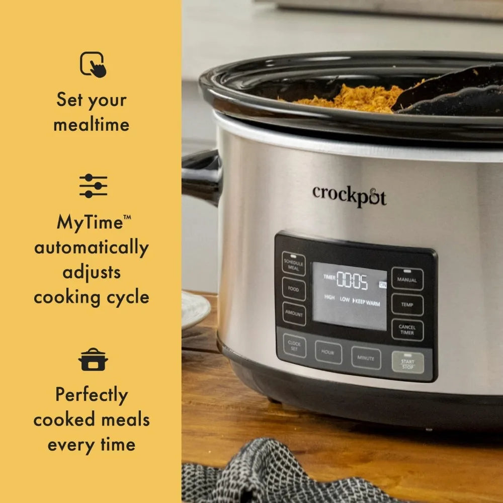 Portable Programmable Cooker with Timer Stainless Steel Led