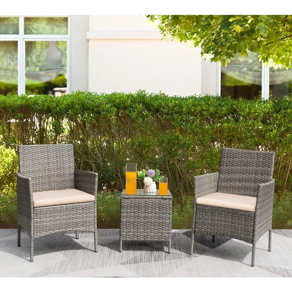 3 Piece Outdoor  Furniture Set with Soft