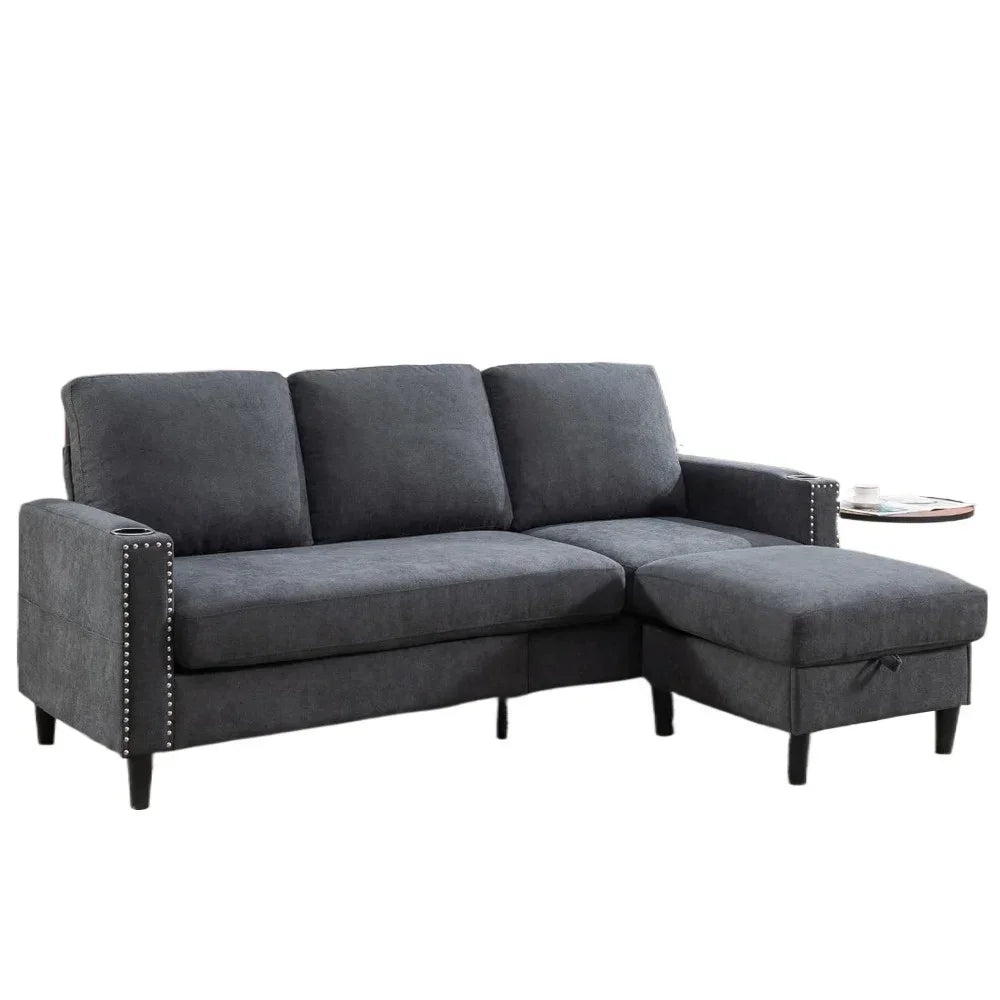 Convertible Sectional Couches With 3 Seats Sofas