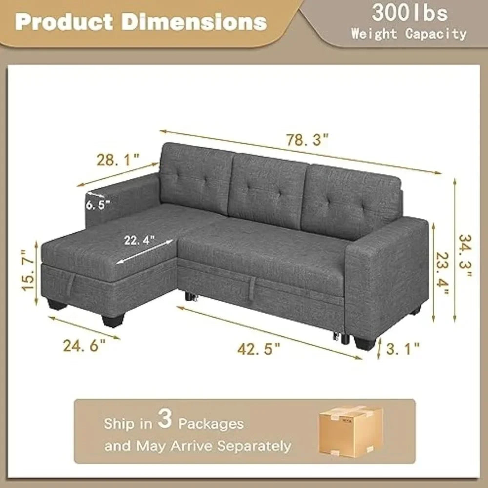 Sleeper Sofa Sofa Bed L Shaped Sectional Couch