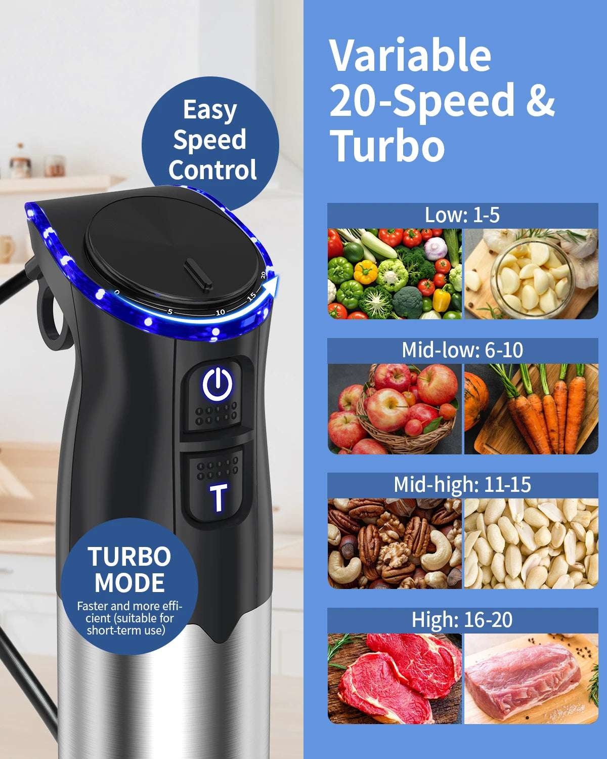 Handheld Electric Immersion Blender,