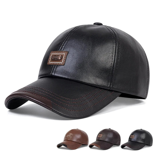 Unisex leather Cap