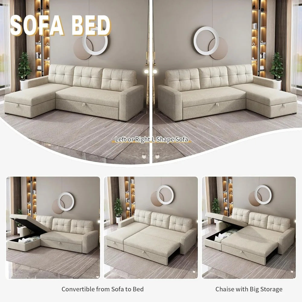 Sectional Sleeper Sofa with   Couch Bed