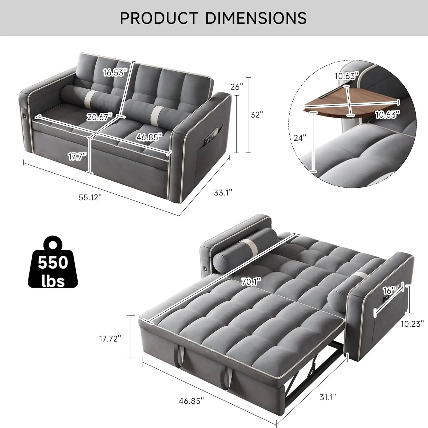 Sofa Bed  Love Seat Couch