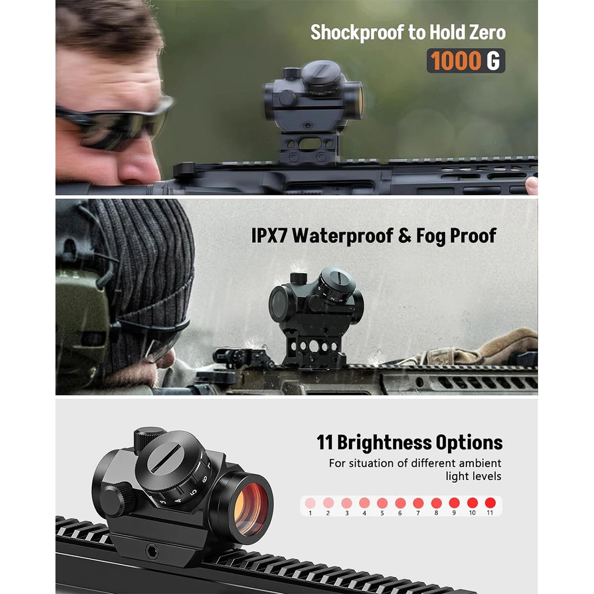 Red Dot Sight  Waterproof & Shockproof & Fog-Proof