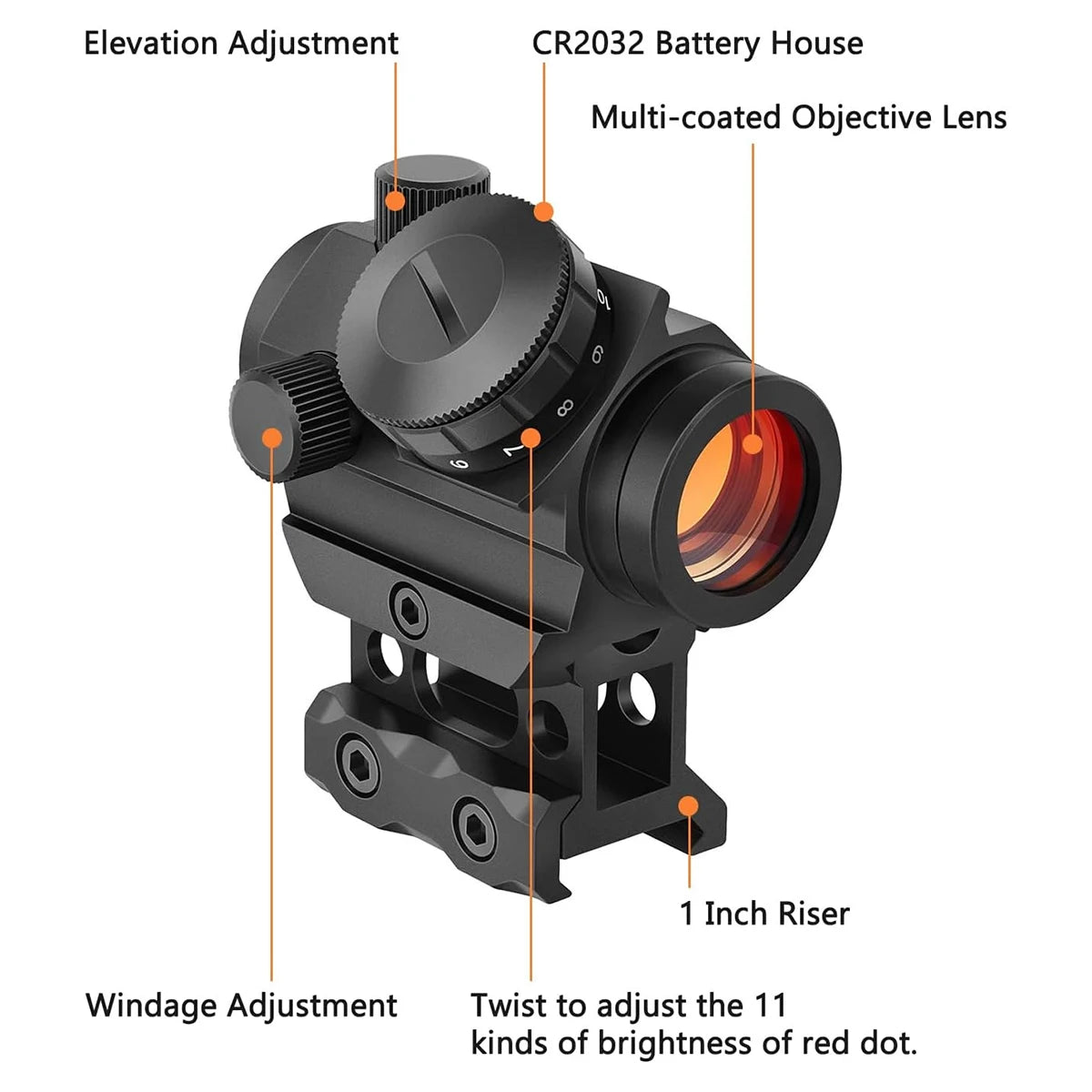 Red Dot Sight  Waterproof & Shockproof & Fog-Proof