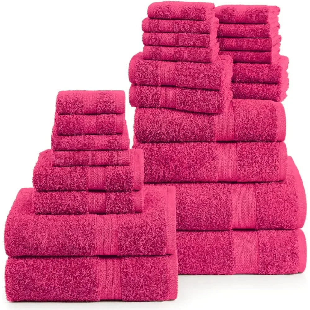 100%Cotton Bath Towel Sets 24 piece