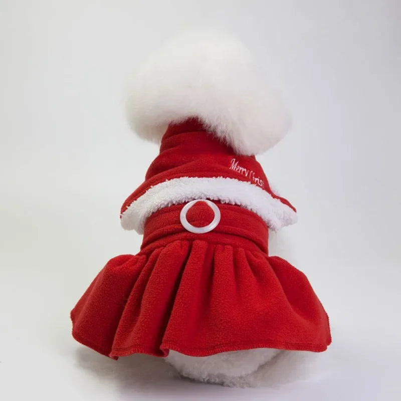 Pet Dog Winter Warm Dog Dresses For Small Dogs