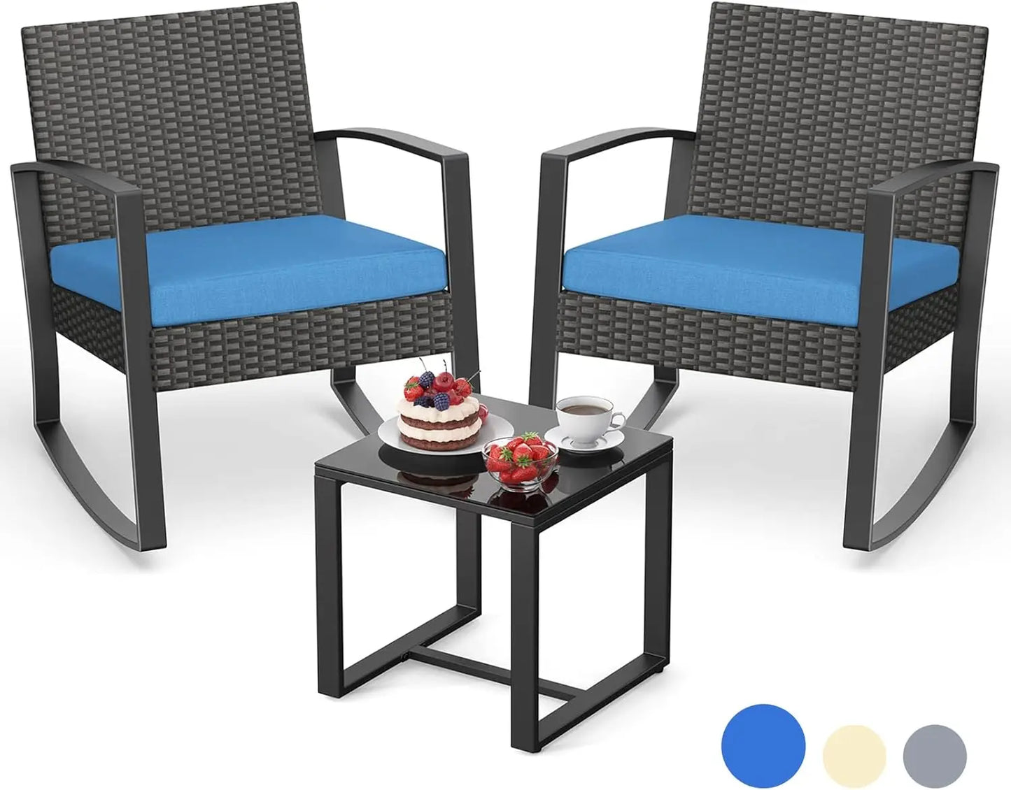 3 Pieces Patio Furniture Set,