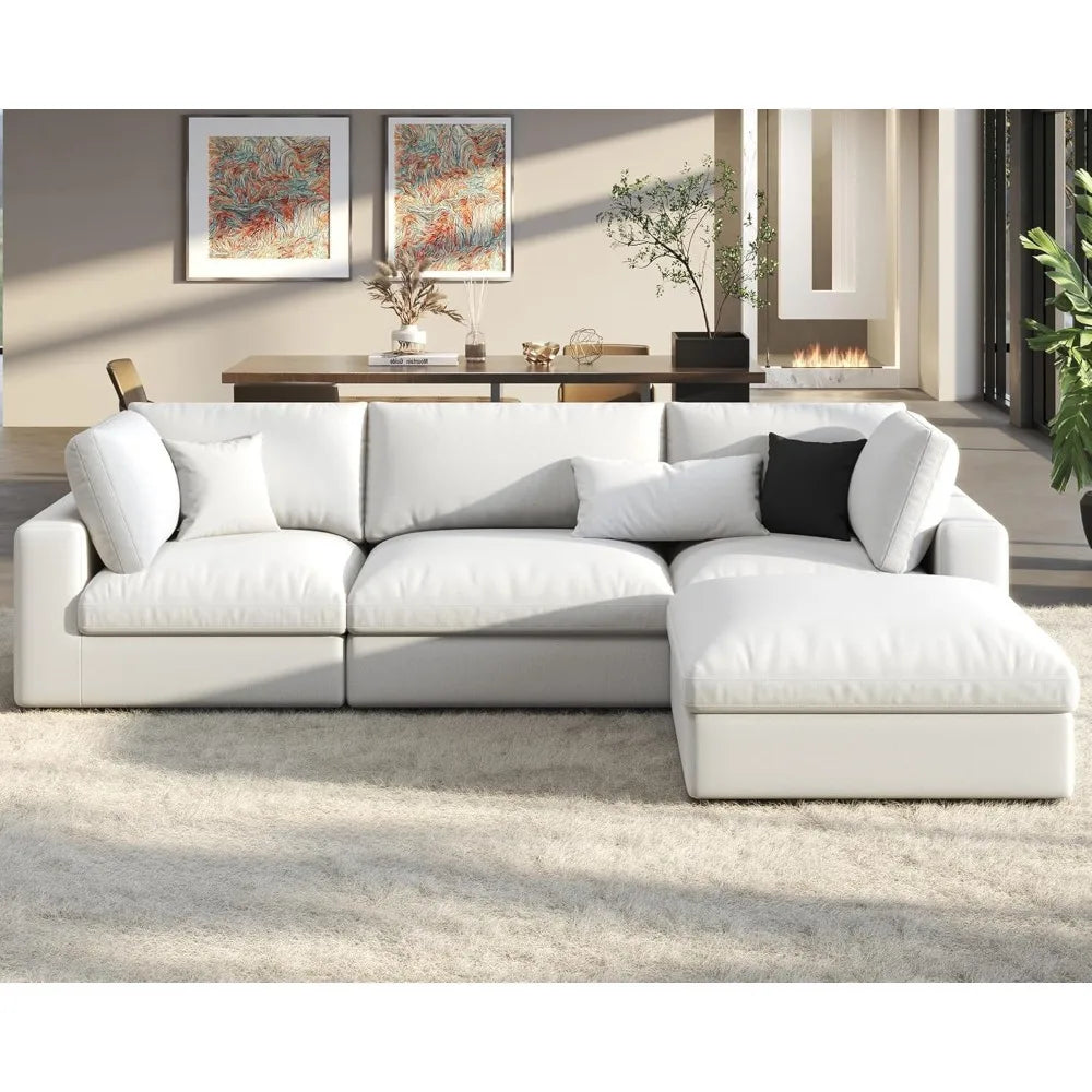 Comfy Couch with Chaise,Could Sofa for Living Room