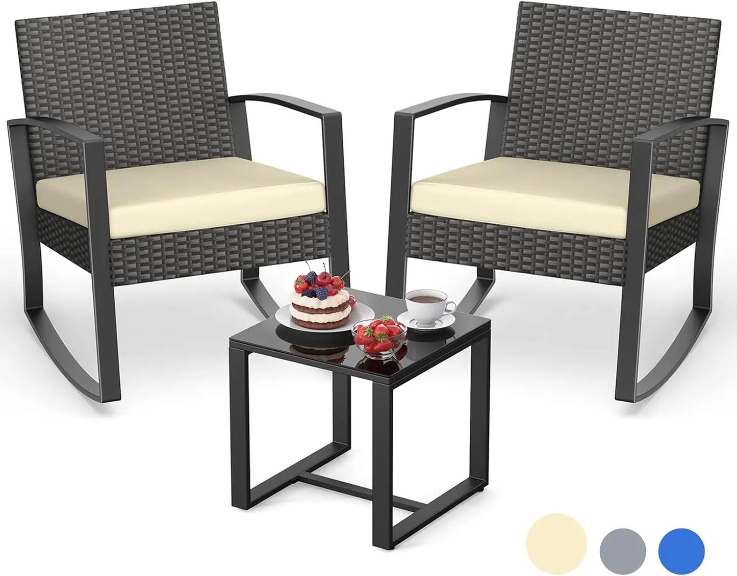 3 Pieces Patio Furniture Set,