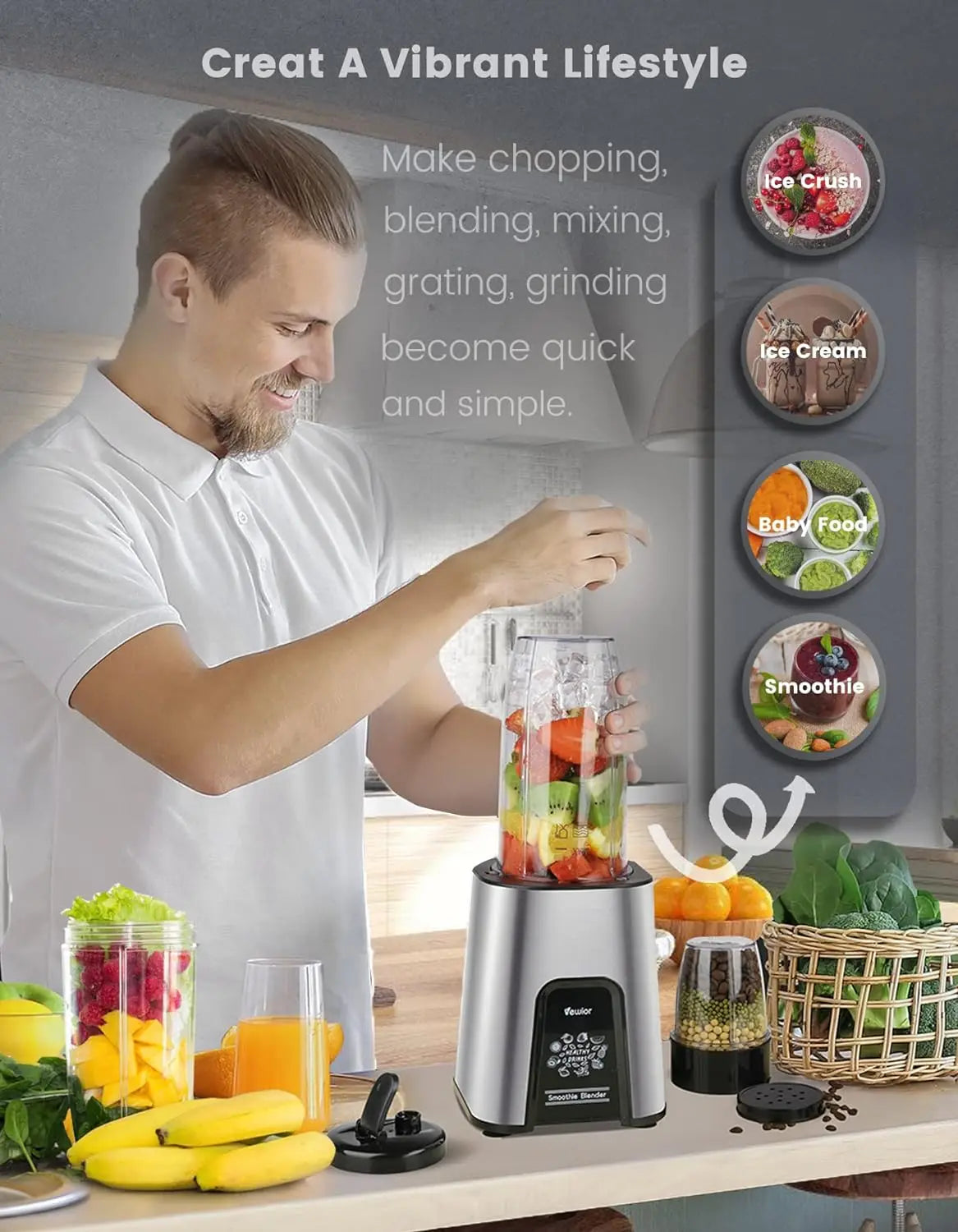 Blender for Shakes and Smoothies,