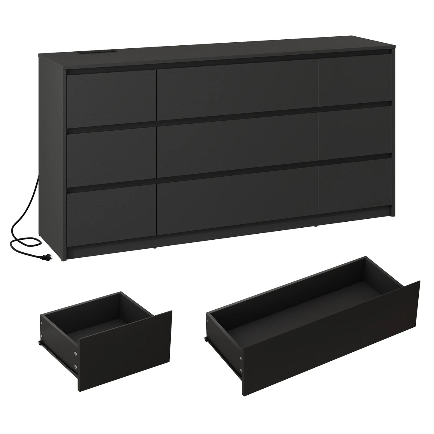 9 Drawer Dresser for Bedroom with Charging Station,