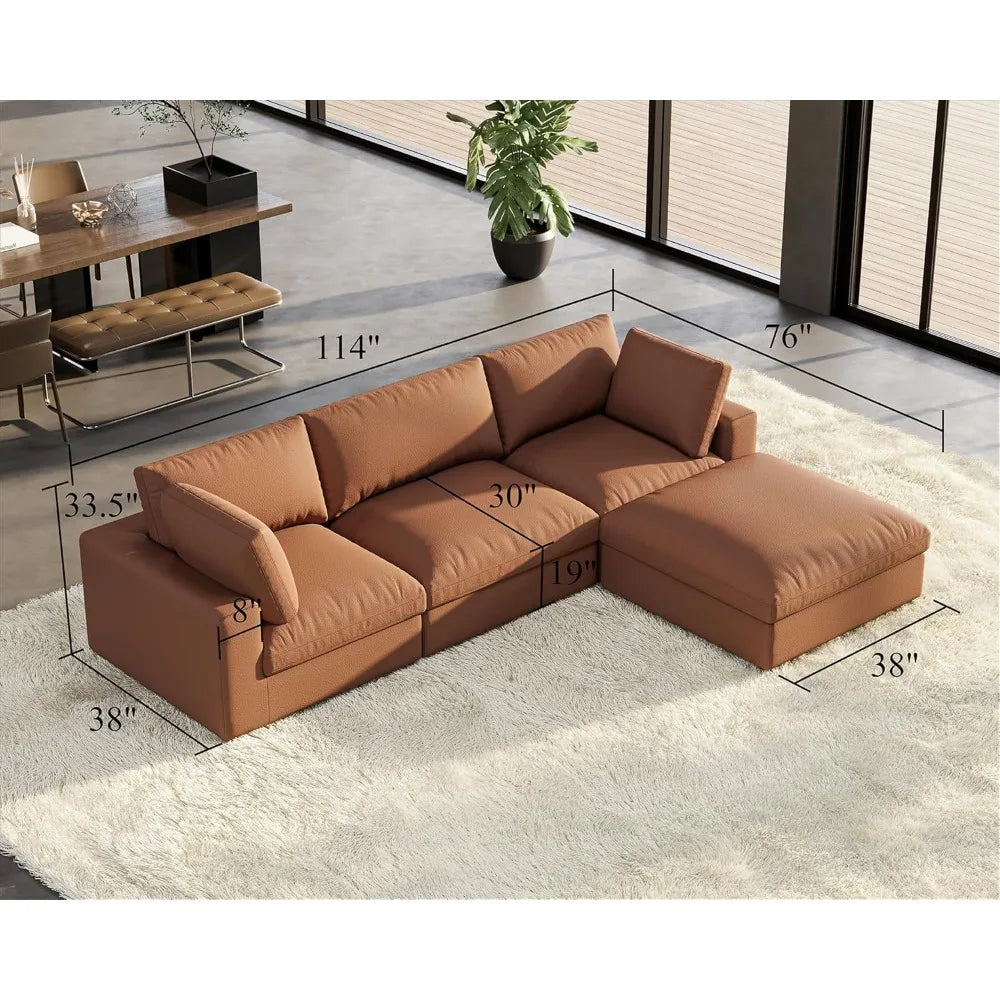 Comfy Couch with Chaise,Could Sofa for Living Room