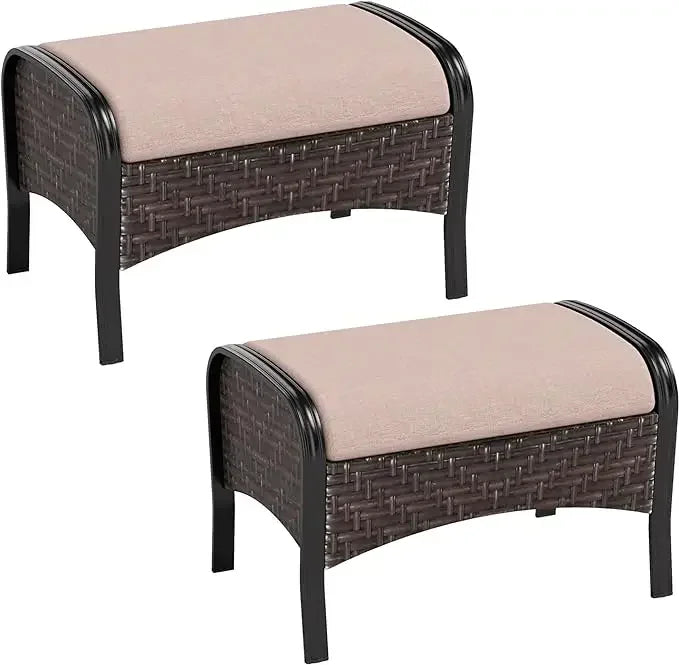 6 Pieces Outdoor Patio Furniture Set with Fire Pit Table,