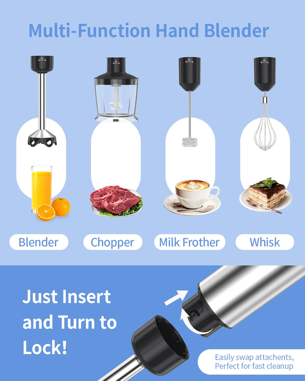 Handheld Electric Immersion Blender,