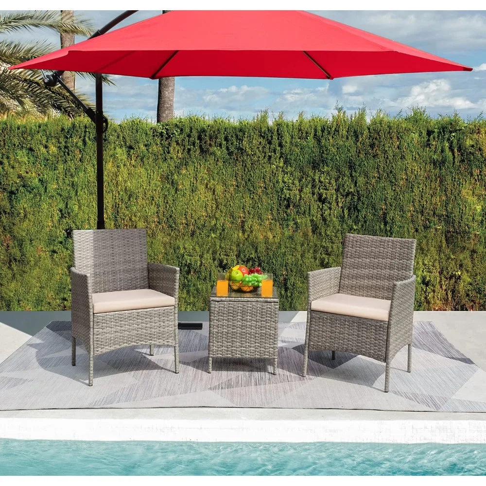 3 Piece Outdoor  Furniture Set with Soft