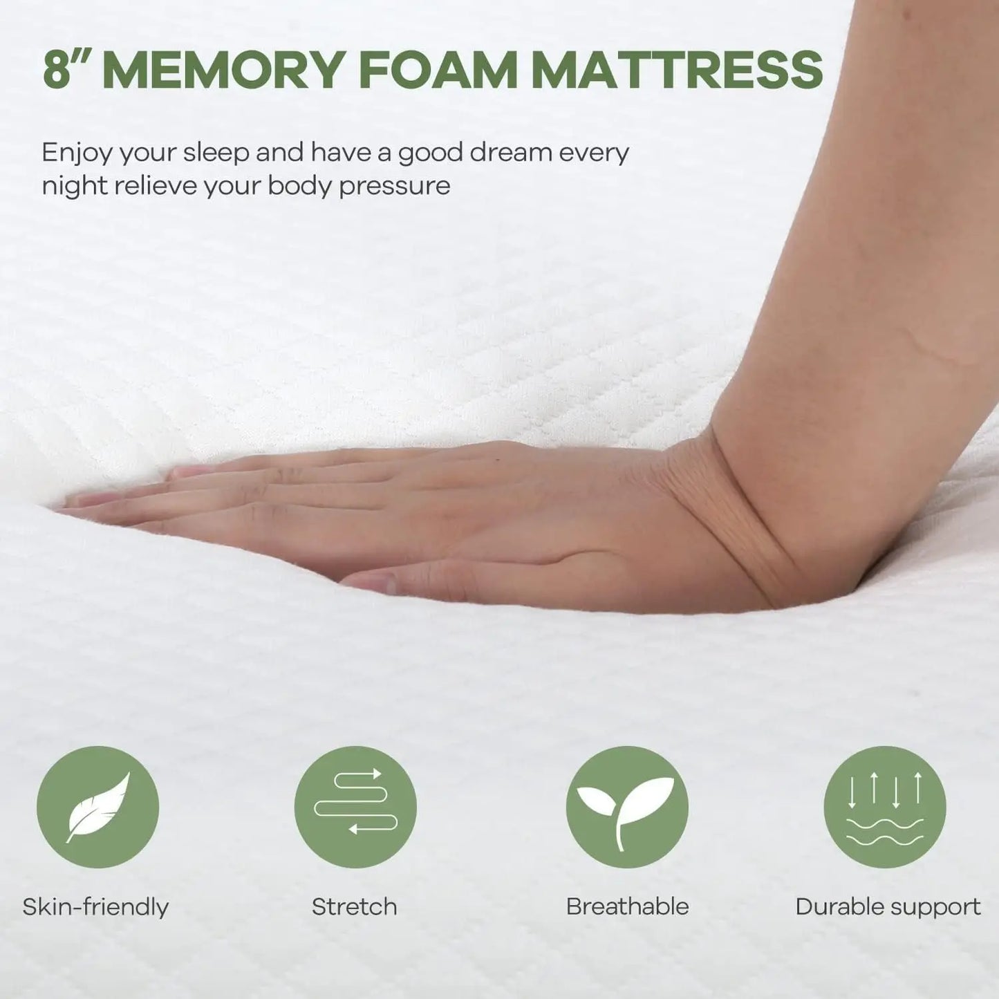 8 Inch Queen Gel Memory Foam Mattress