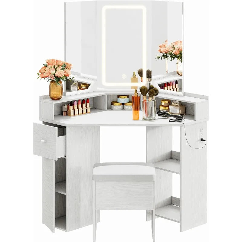 Makeup  Table with  Mirror and Light