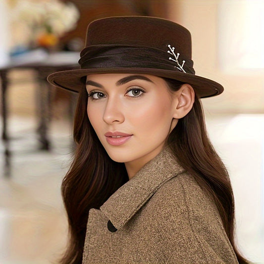 Elegant Wool Felt Hat for Women,