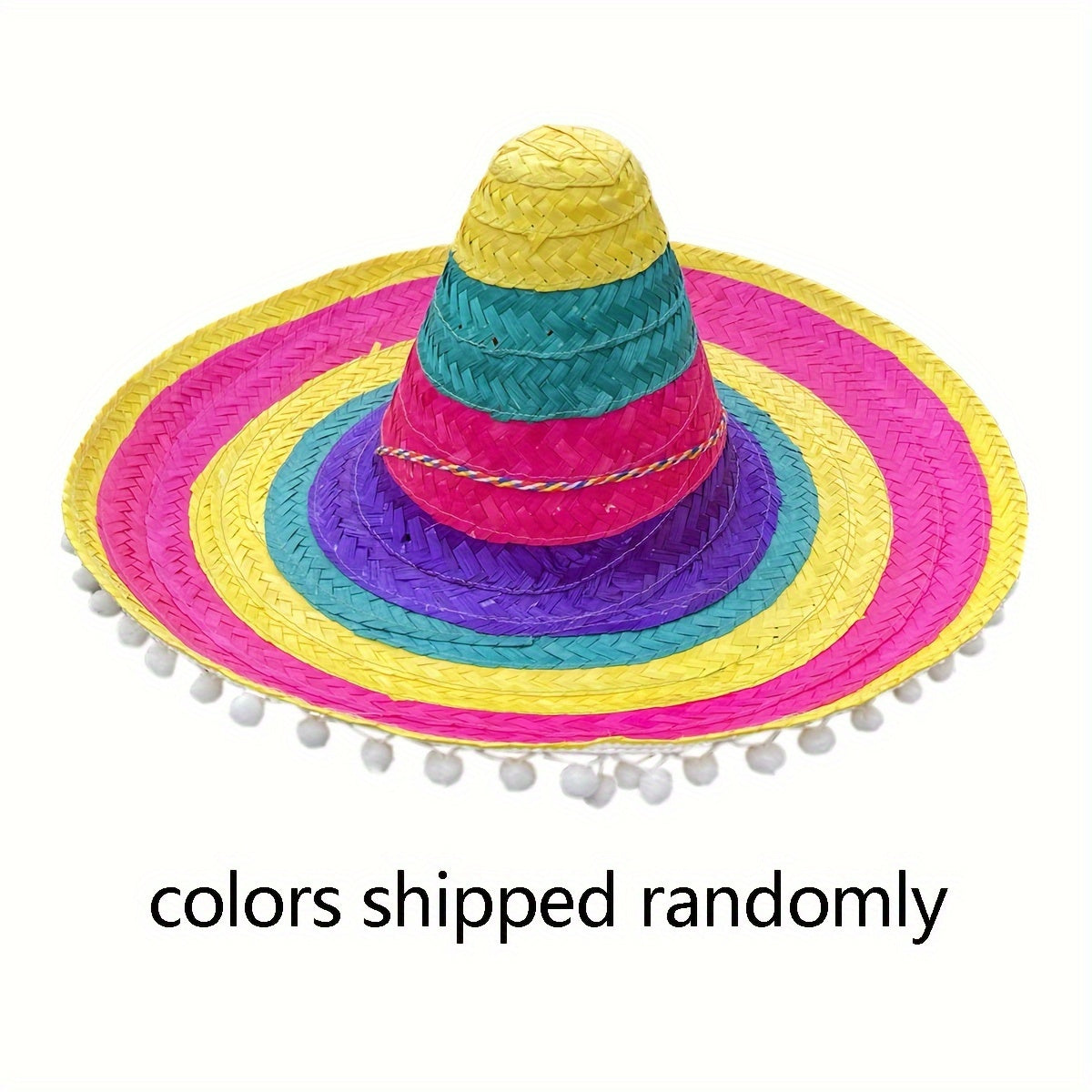 Sombrero, Colorful Cone Hat, For Women'S